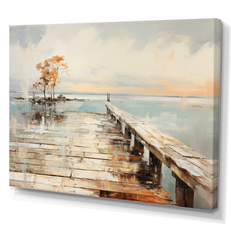 «Snavely Pier Weathered Memories II», reproduction sur toile, H 16 po x l 32 po x P 1 po, Toile tendue