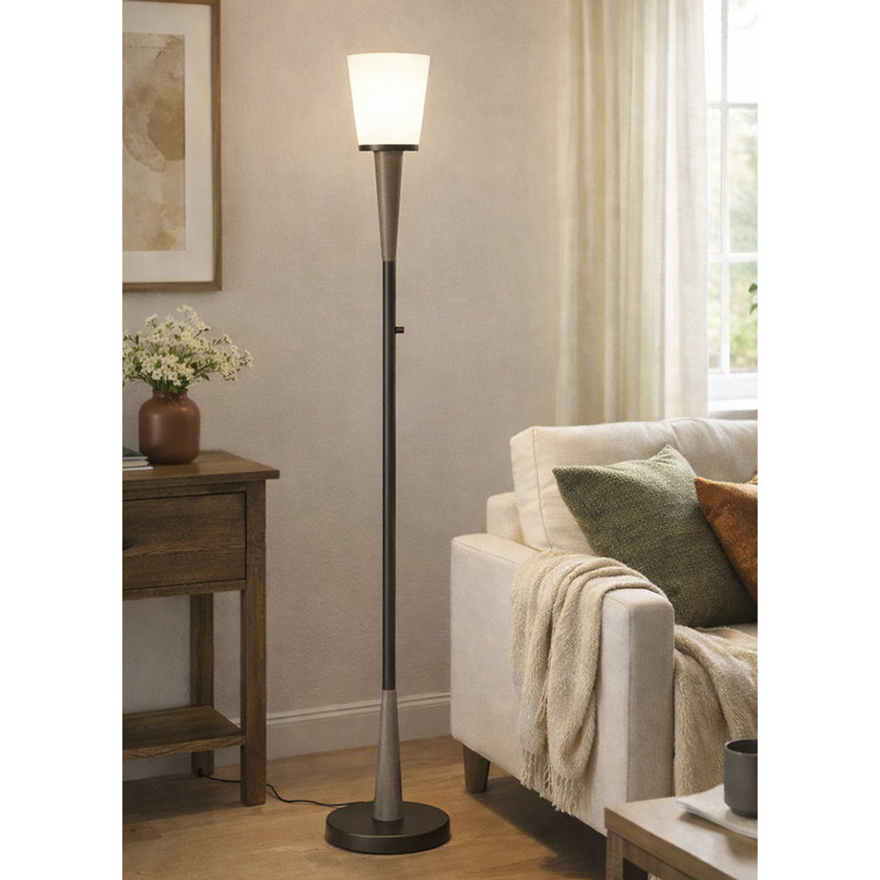 Lampe torchère sur pied 72 po Shirey, Bronze foncé