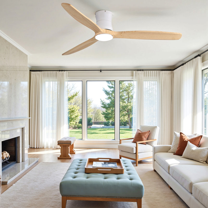 52-Inch Ceiling Fan With Light, Dc Reversible Motor, Timer (1/4/8 Hours),Light With Memory Function