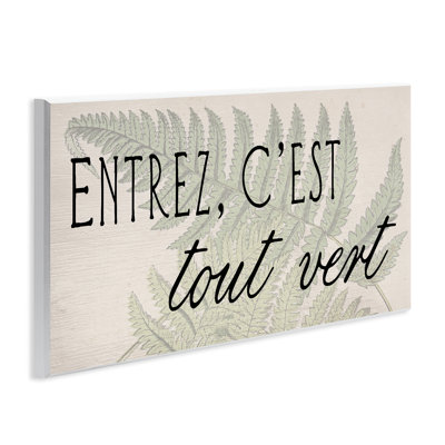 Plaque murale French It's All Green, design par Lil 'Rue