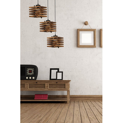 Luminaire suspendu carré à 3 lumières Kodi