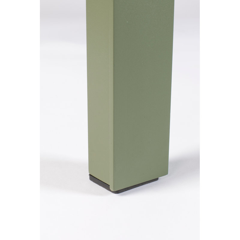 Table de salle à manger en aluminium, Vert, H 30 po x l 84 po x P 38 po
