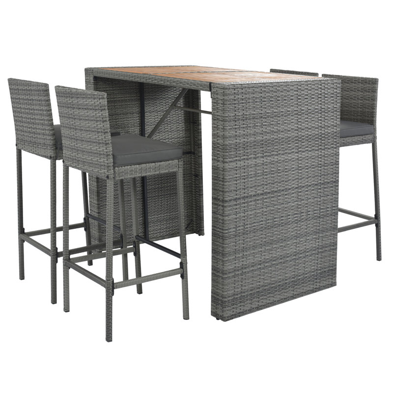 Ensemble de bar d'extérieur 5 pièces 5 pièces