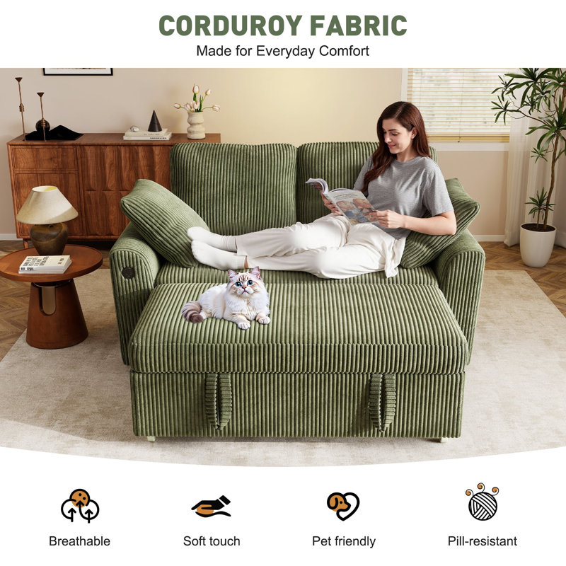 Causeuse-lit 59 po Bedluxury