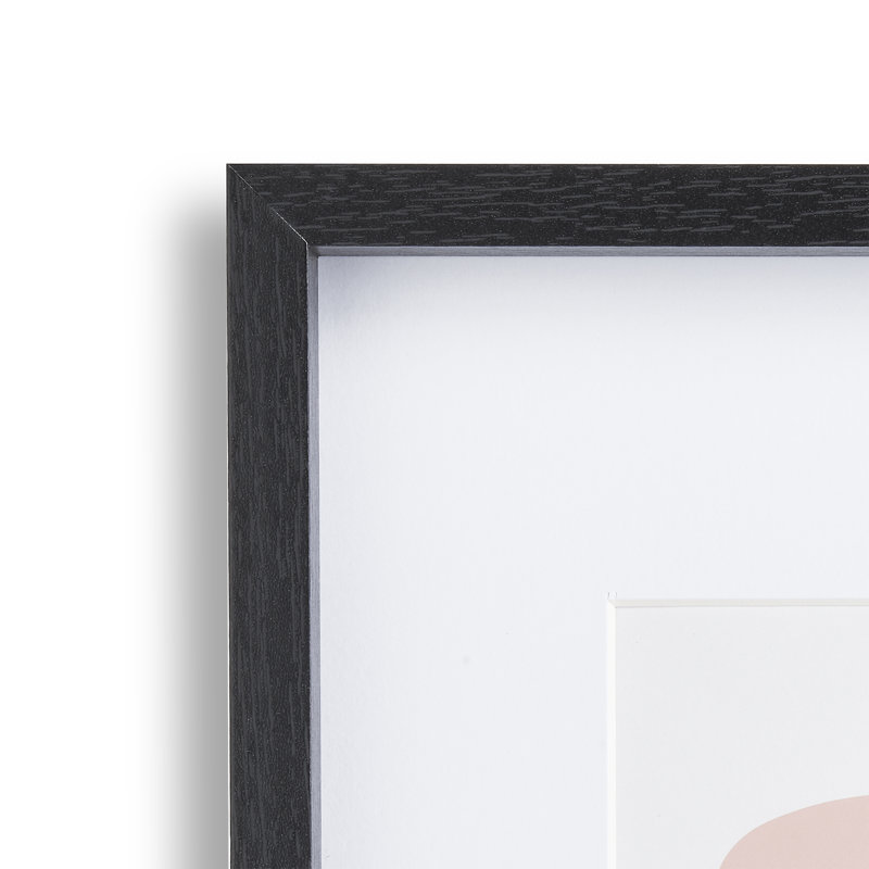 Haak Picture Frame with Mat, Black