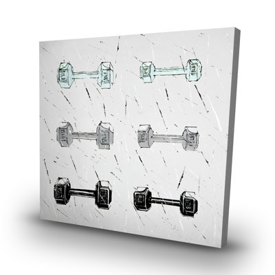 Dumbbells - 32"x32" art on canvas
