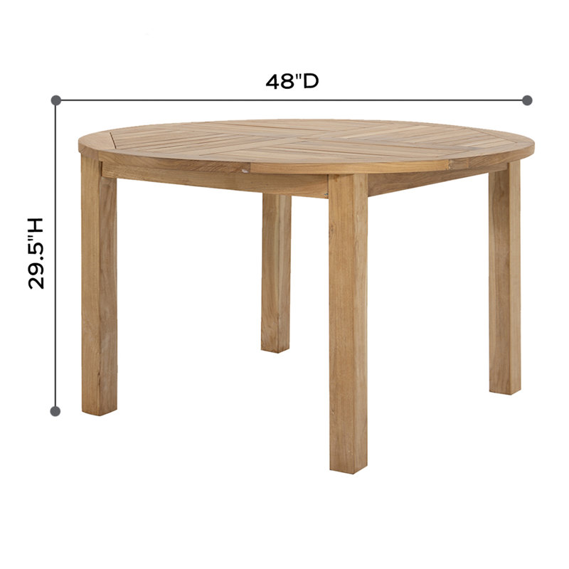 Monterey Outdoor 5 - Piece Teak Dining Set with Cushions, Natural