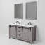 Ensemble de meuble-lavabo double 60 po x P 22 po Marsyas, robinet et miroirs 24 po-1004006010-1041978881