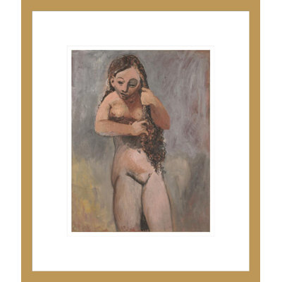 «Nude Combing Her Hair» par Pablo Picasso, impression giclée sur cadre