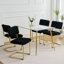 Upholstered Counter Stool with Metal Frame-94413542-94413543