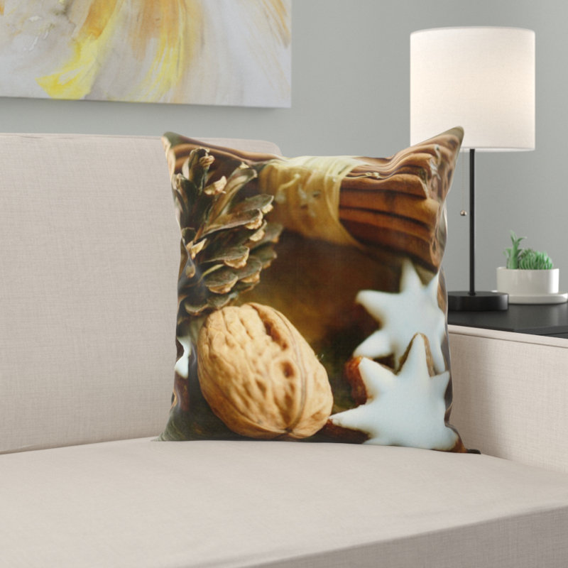Coussin décoratif cannelle stars