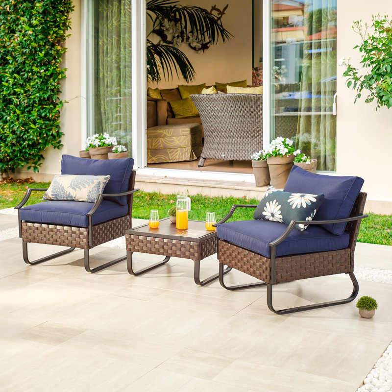 Heiman 2 - Person Patio Conversation Set with Cushions