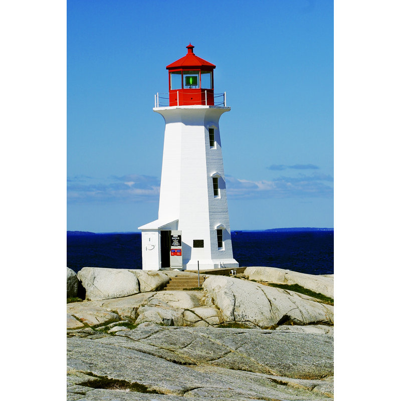 «Red Top Lighthouse» par Onesureshot - photographie sur toile tendue, L 12 po x H 18 po