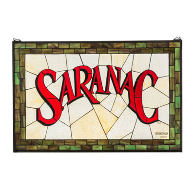 32"W X 21"H Saranac Stained Glass Window
