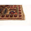 Tapis unique en laine noué à la main brun clair / brun de 6 pi 9 po x 9 pi 6 po années 2010 Leavens