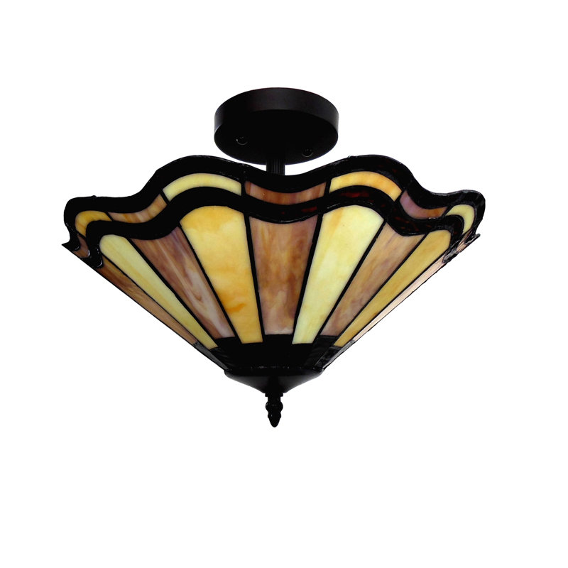 Tyrone Glass Semi Flush Mount