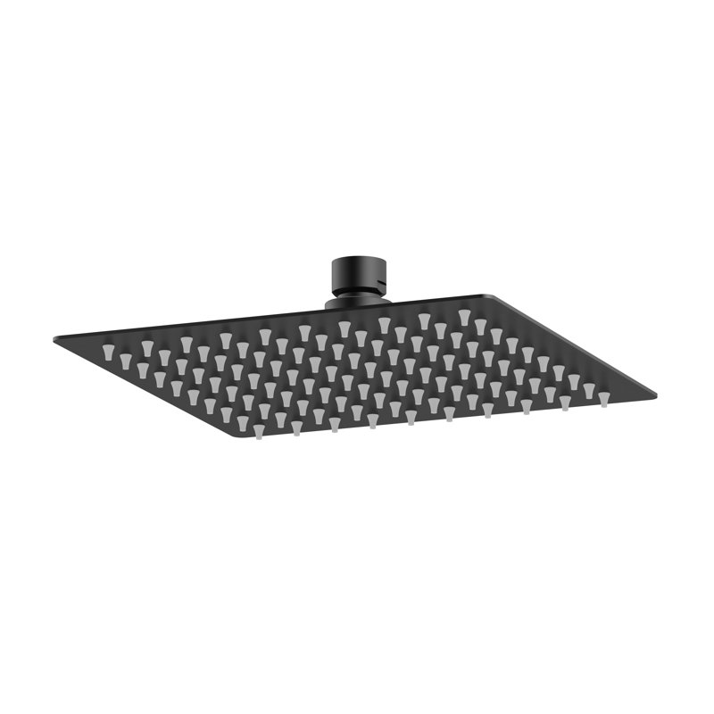 Full/Standard Fixed Shower Head, Matt Black