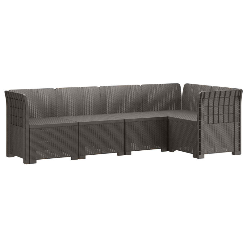 234 cm W Patio Sofa, Light Grey