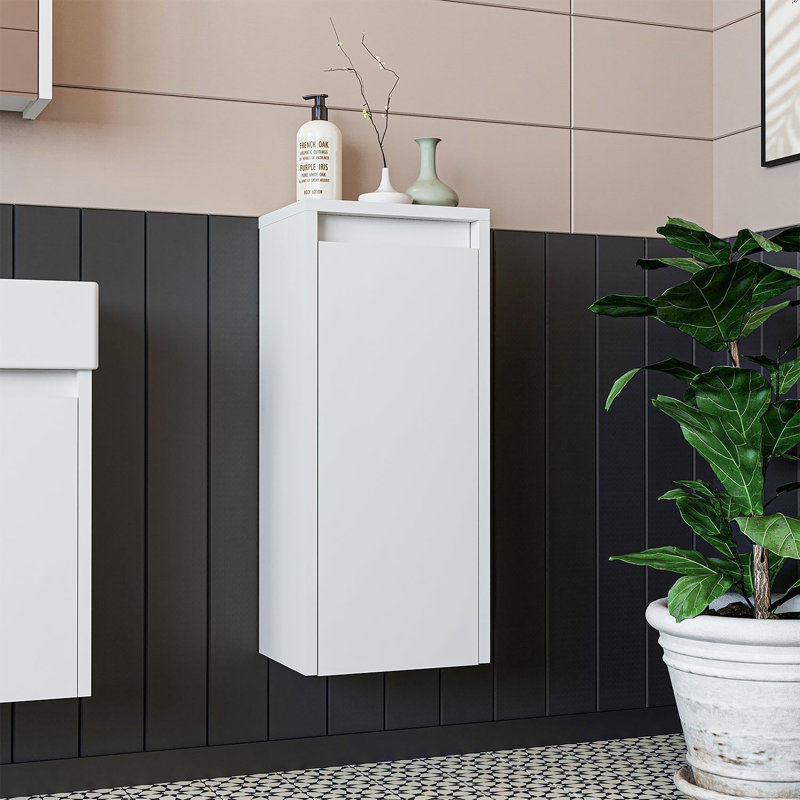 Bittencourt Bathroom Towel Storage Cabinet, White