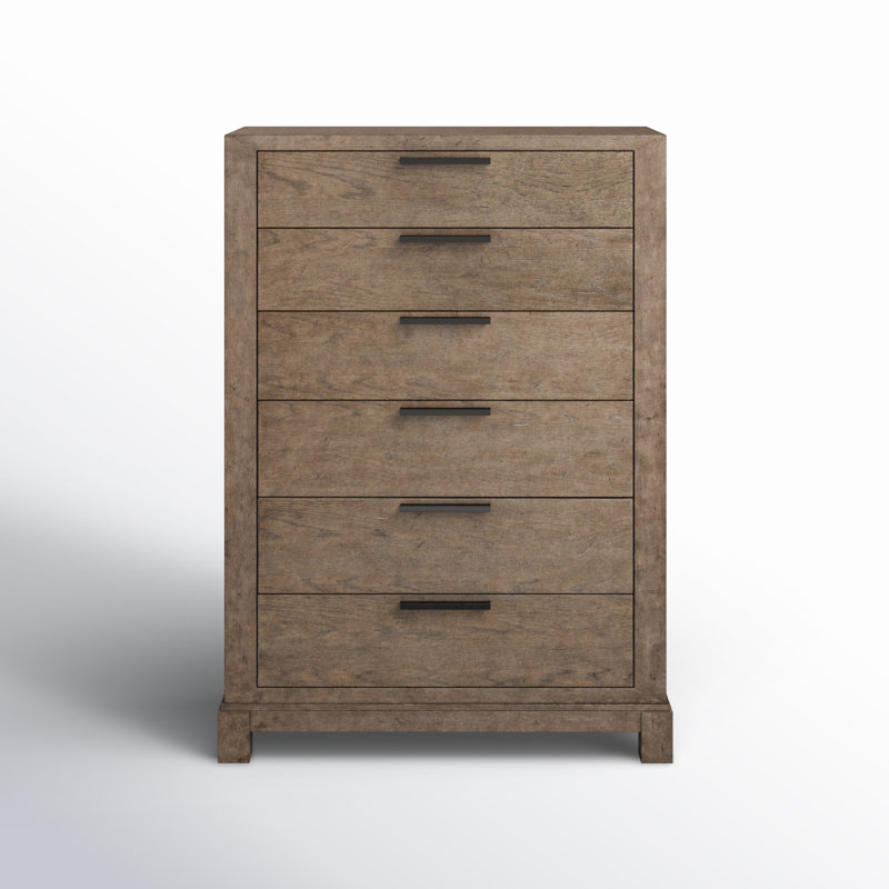 Kaziyah Solid Wood 42'' W 6 - Drawer Dresser