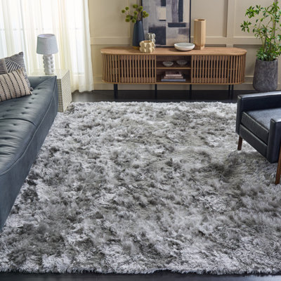 Morrell Hand Tufted Shag Solid Color Area Rug