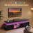 Black TV Stand, LED TV Stand for Living Room, Entertainment Center with Storage-1396147348