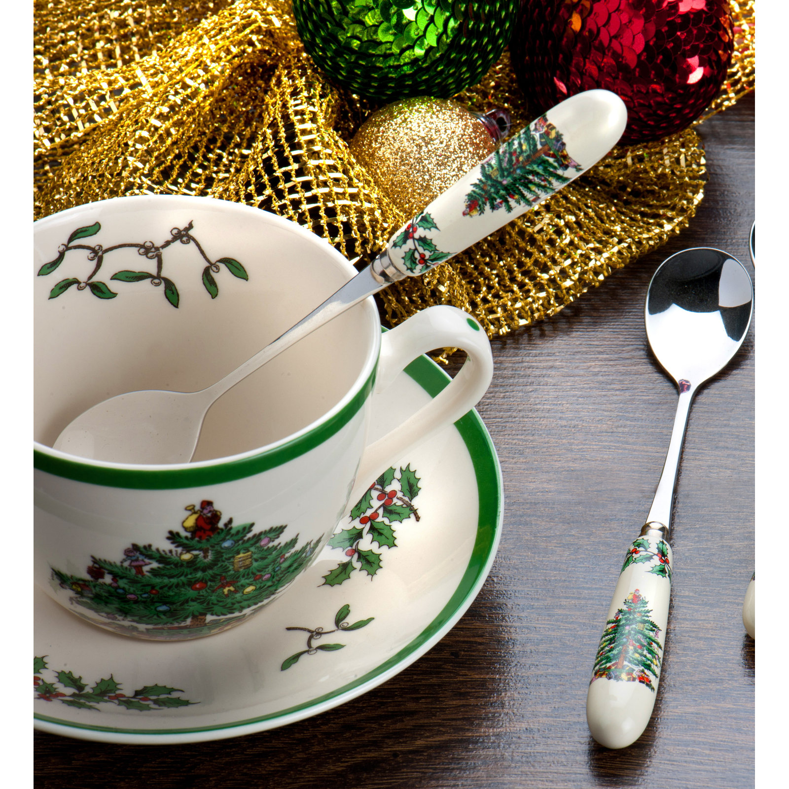 Spode Christmas Tree Teacup & Saucer
