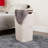  60L Slim Laundry Hamper, Clothes Basket, Lid, Wicker Style, Plastic-73408767