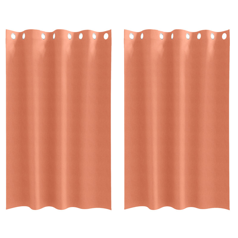 Tacorian Curtain Pair, 140cm Width x 175cm Drop, Terracotta