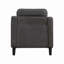 Chaise rembourrée en microfibre polie 1pc