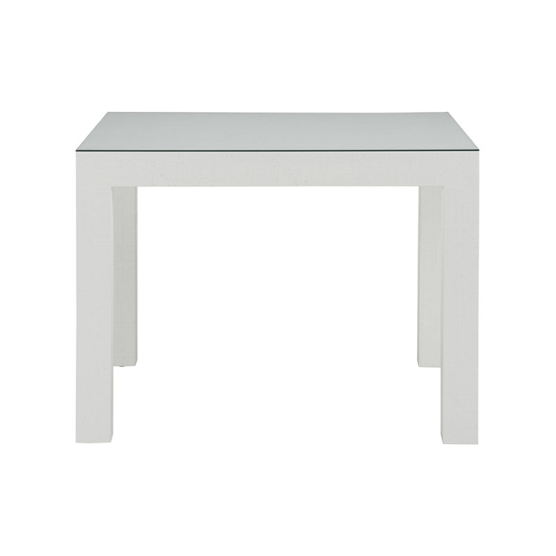 Sanibel Game Table, White Lacquer/Clear