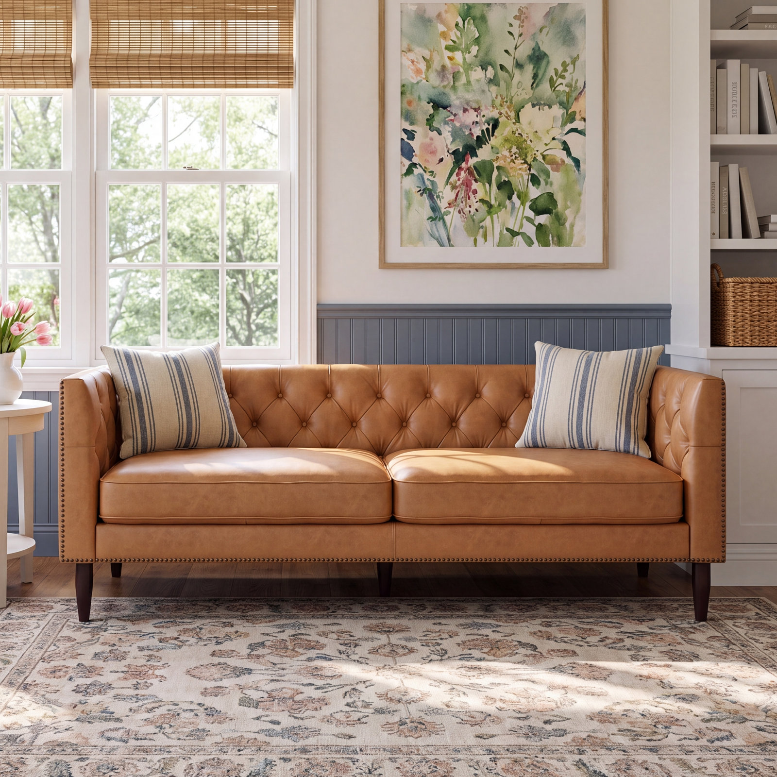 Woodford 84.6'' Upholstered Sofa, Brown