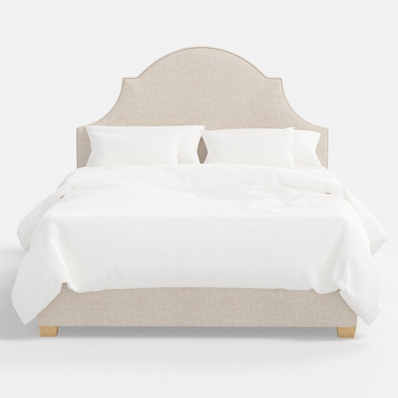 Upholstered Bed, Full, Performance Textured Weave Driftwood
