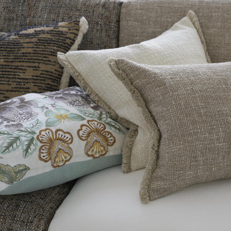 Isabella Embroidered Decorative Pillow, Cameo Floral