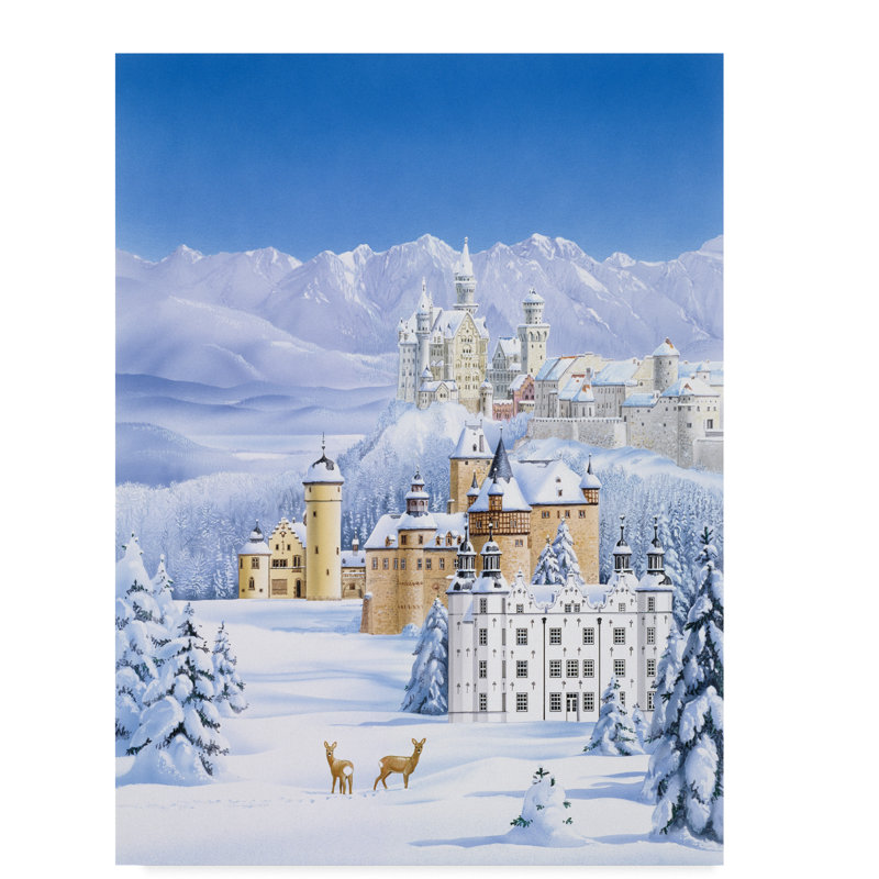 German Castles in Winter Landscape Canvas Art, 19" x 14"