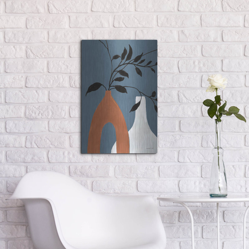  «Slender Stems 1 Jewel Toned» par Danhui Nai, art mural en métal, H 24 po x l 16 po