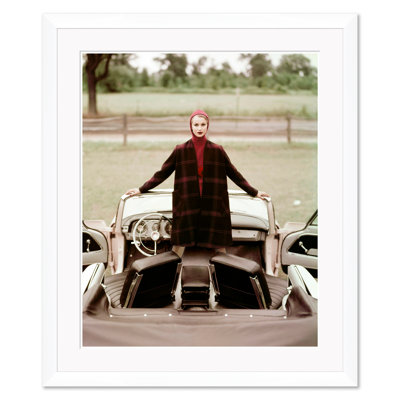 " Vogue Magazine, "Model Standing In 1959 Chrysler Convertible", John Rawlings, October 15, 1958 " by Condé Nast