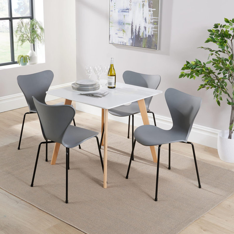 Valda 4 - Person Dining Set, Grey