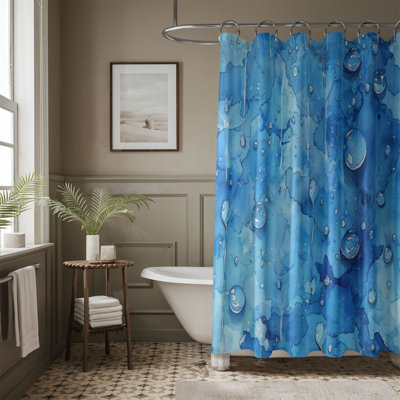 Rideau de douche Raindrop Blues - Premium