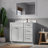 Disar Single Bathroom Vanity with Quartz Top-122120491-122120494