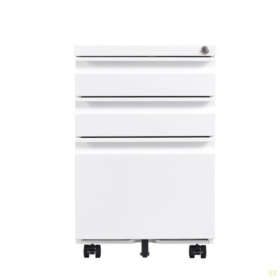 3-Drawer Mobile Filing Cabinet With Lock, Legal/Letter Sized Office Storage Filing Cabinet, Metal Filing Cabinet,Suitable For Offices And Study Rooms