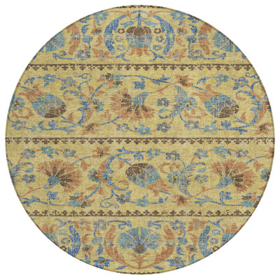 Machine Washable Indoor/Outdoor Chantille ACN2480 Floral Rug