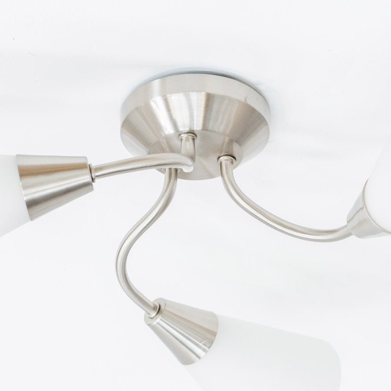 Colgin Glass Semi Flush Mount, Yes, Silver