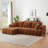 Chenille L-Shape Luxury Sectional Oversized Sofa,Mnimalist Design,Comfy Sleeper Couch for Living Room,Apartment&Reception Spaces,No Assembly Required-118377364-118377365