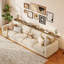 Table de bout 71 po très longue derrière, console étroite avec structure en métal
