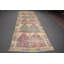 Tapis de couloir vintage rouge en laine Oushak pour couloirs et couloirs