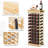 Monish 40 Bottle Solid Wood Floor Wine Bottle Rack in Beige