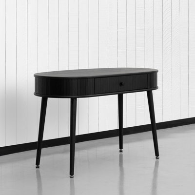 Stream Writing Desk with Hidden Drawer and Vertical Grooves 