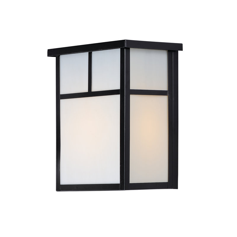 Lanterne murale d'extérieur 2 lumières Boricco, Noir, Blanc