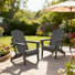 Chaises Adirondack pliantes Hdpe avec porte-gobelet (ensemble de 2)